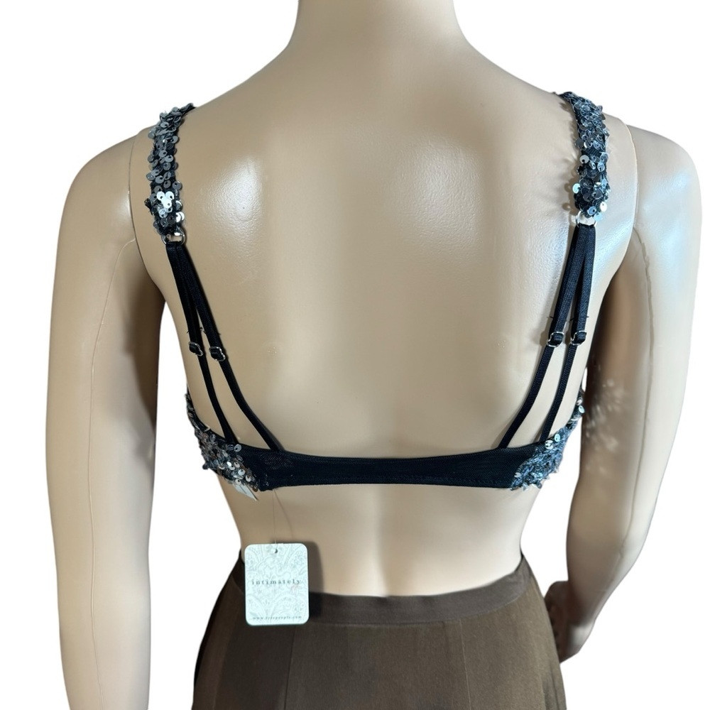 NWT New Free People Silver Sequins Sparks Fly Bralette Size S - Picture 4 of 10